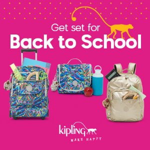 Kipling USA 猩猩包官网精选Back To School 背包，配件折上折