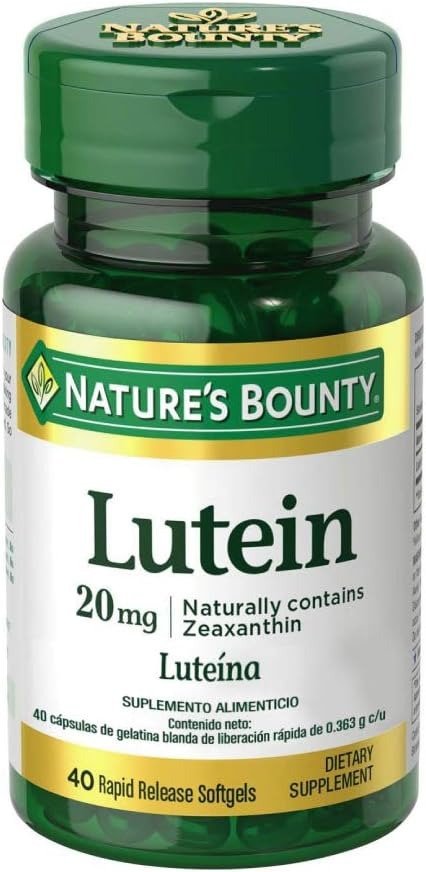 Lutein Pills, Eye Health Supplements and Vitamins, Support Vision Health, 20 mg, 40 Softgels