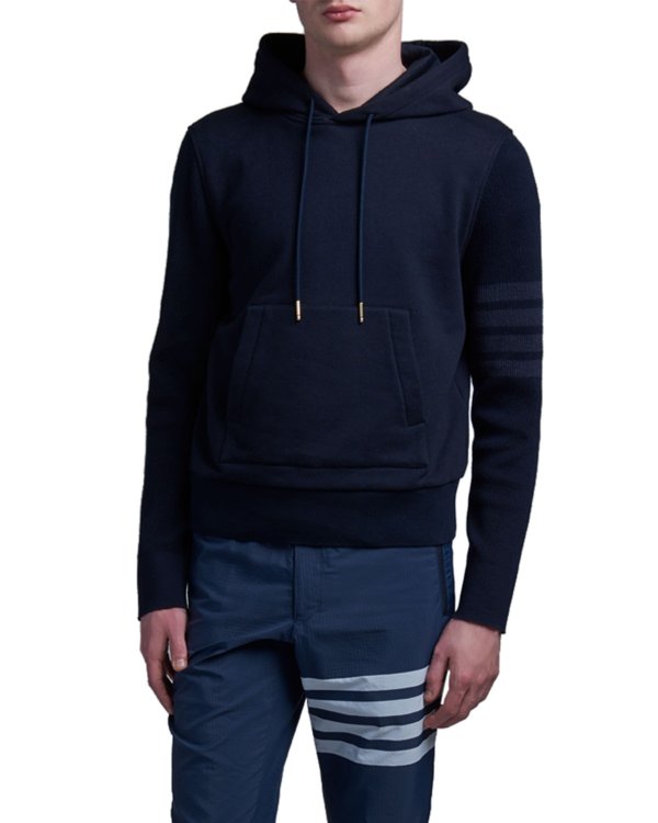 Men's Cotton Terry 4-Bar Pullover Hoodie