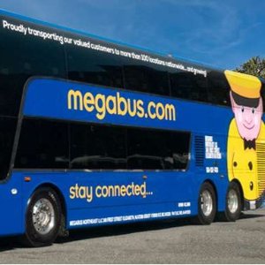 Mega Bus tickets to more than 100 cities in the US