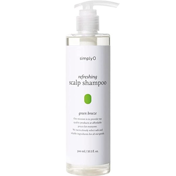 Refreshing Scalp Shampoo Green Breeze | Biotin & Panthenol for Dry, Itchy Scalp | Paraben-Free, Sulfate-Free, 10.1 fl oz