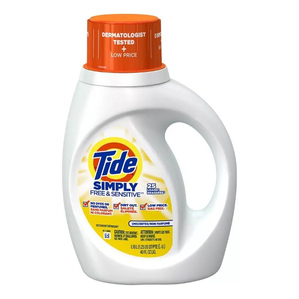 Tide Simply Free and Sensitive Liquid Detergent
