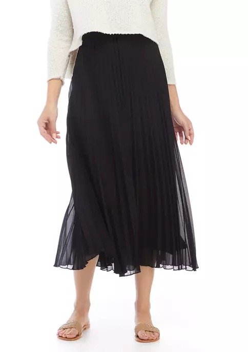 Women's Sunburst Pleat Maxi Skirt