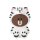 Phone Case - Snow Tiger Brown Character Silicone Protective Cover Compatible for iPhone 7, White/Black