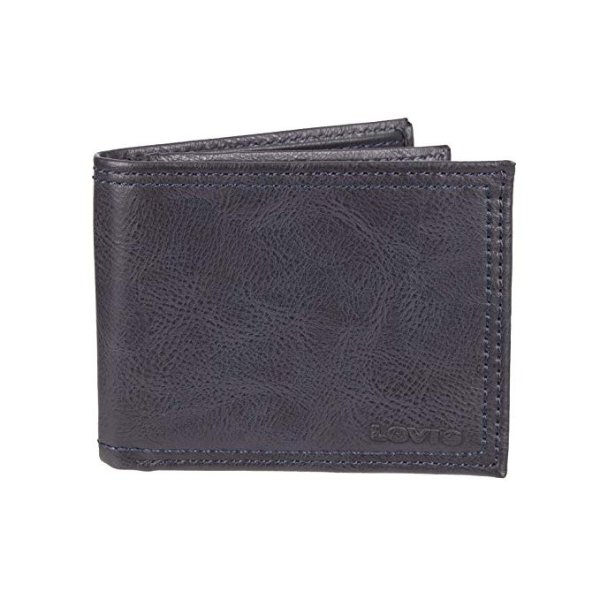 Men's RFID Security Blocking Extra Capacity Leather Slimfold Wallet