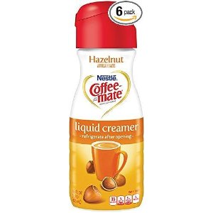 Coffee-mate Liquid Creamer, Hazelnut, 16 oz., 6 Count