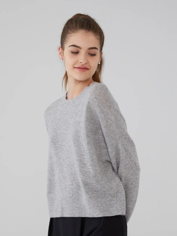 Cashmere Oversized Crop Sweater