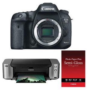 Canon EOS 7D Mark II DSLR Camera with PIXMA PRO-100 Printer Kit