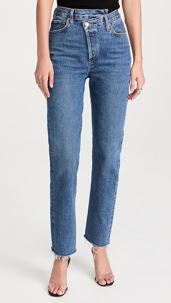 Crisscross Straight Jeans