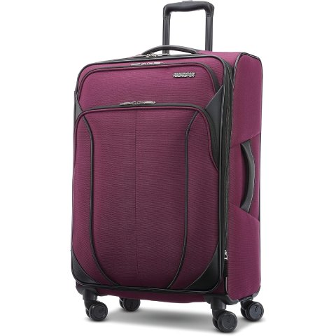 AMERICAN TOURISTER 4 KIX 2.0 Softside Expandable Luggage, Purple Orchid, 24 Spinner