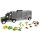 16-Piece 22in Semi-Truck Carrier Toy w/ 3 Cars, 6 Dinosaurs - Multicolor