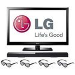 LG 42" 1080p 3D HDTV, soundbar, glasses