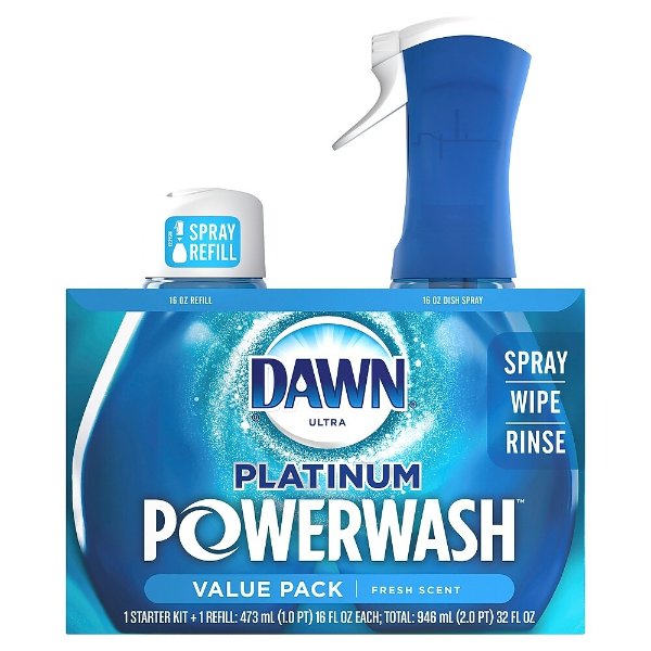 Ultra Platinum Powerwash Liquid Dish Soap with Refill Fresh, 16 fl oz. (31836)