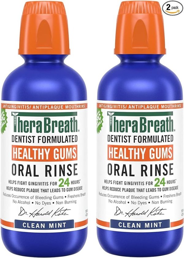 24 Hour Healthy Gums Periodontist Formulated Oral Rinse, 16 Ounce (Pack of 2)