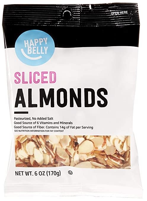 Amazon Brand - Happy Belly Sliced Almonds, 6 Ounce