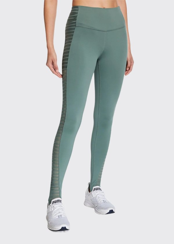 Prism High-Waist Active Leggings w/ Foot Bands