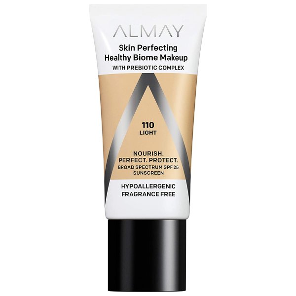 Skin Perfecting Healthy Biome Foundation Makeup with Prebiotic Complex SPF 25