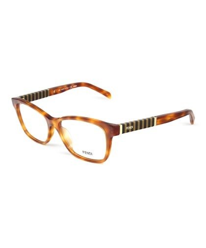 Fendi Light Havana Stripe Eyeglasses
