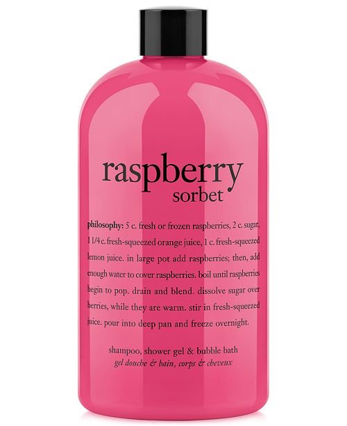 raspberry sorbet ultra rich 3-in-1 shampoo, shower gel and bubble bath, 16 oz