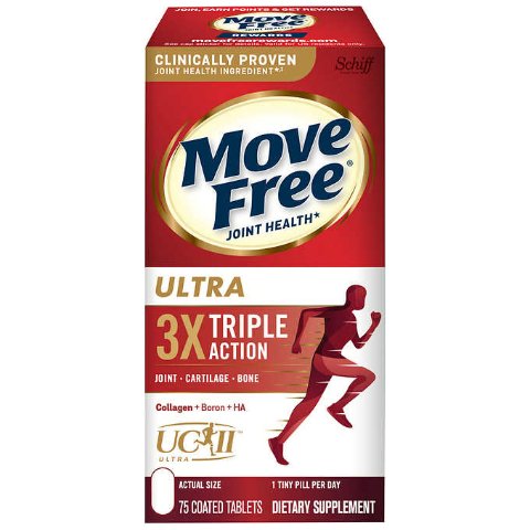 schiff move free ultra 骨胶原白瓶维骨力胶原蛋白75粒