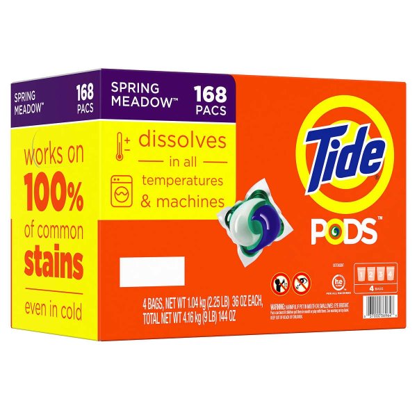 Pods HE Laundry Detergent Pods, Spring Meadow, 42-count, 4-pack
