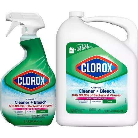 Clorox Clean-Up All-Purpose Cleaner with Bleach, Original, 32 oz. Spray and 180 oz. Refill Bottle - Sam's Club