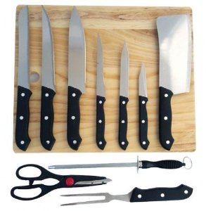 11件刀具套装+松木菜板