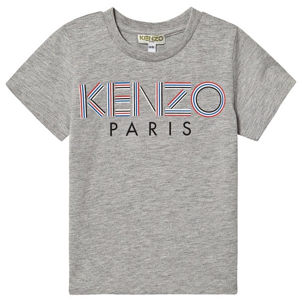 Grey Marl Kenzo Logo Short Sleeve T-Shirt | AlexandAlexa