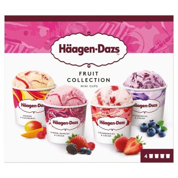 Haagen-Dazs 水果系列迷你杯冰淇淋 4 x 95ml