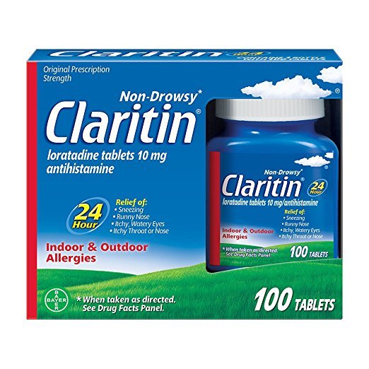 24-Hour Non-Drowsy Allergy Medicine Tablets, Loratadine 10 mg, 100 Count Antihistamine