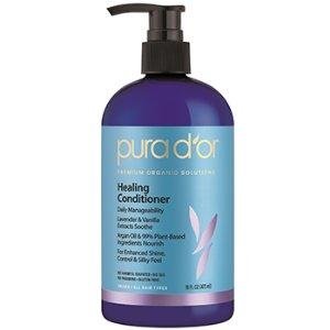 PURA D’OR Lavender & Vanilla Premium Organic Argan Oil Healing Conditioner, 16 Fluid Ounce