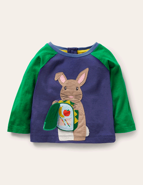婴幼儿小兔翻折贴布绣T恤