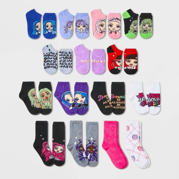 Girls' Rainbow High 15 Days of Socks Advent Calendar