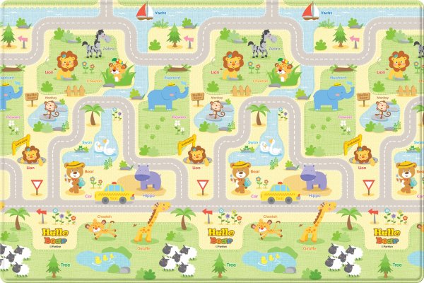 Baby Soft Large Size Play Mat - Hello Bear Smiletown 