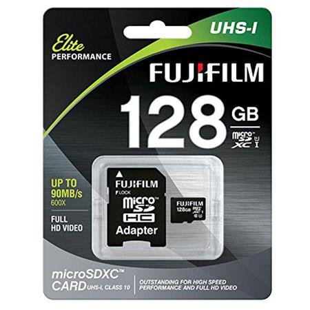 Fujifilm 128GB MicroSD卡，带SD卡适配器