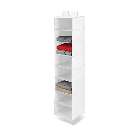 8-Shelf Hanging Closet Organizer, SFT-01239 White