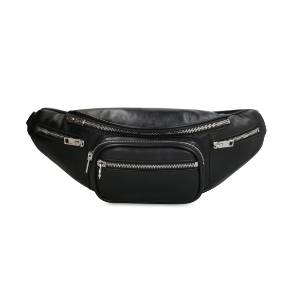 Chain-Detailed Zipped Belt Bag