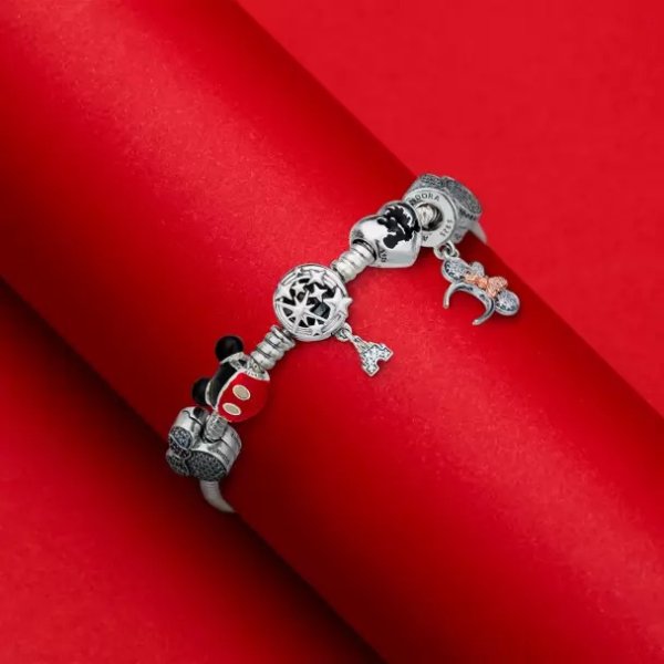 Mickey and Minnie Mouse Heart Charm by Pandora