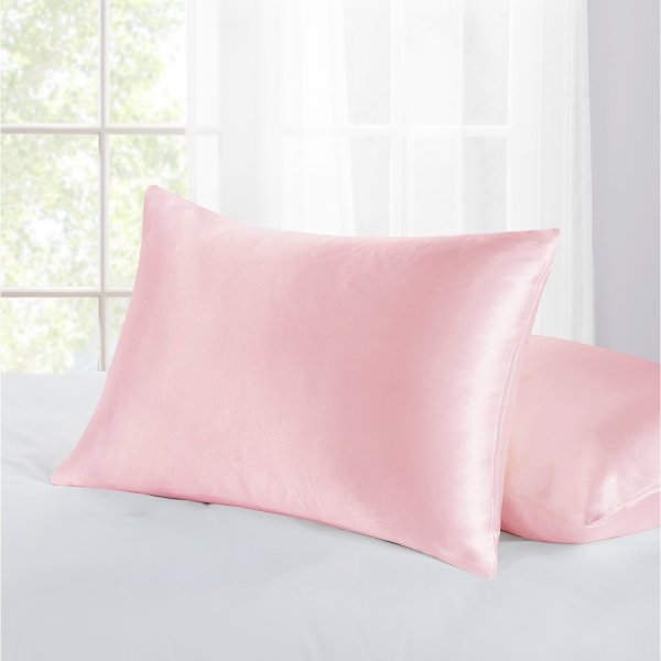 Home Design Standard/Queen 2-Pc. Satin Pillow Protector Set