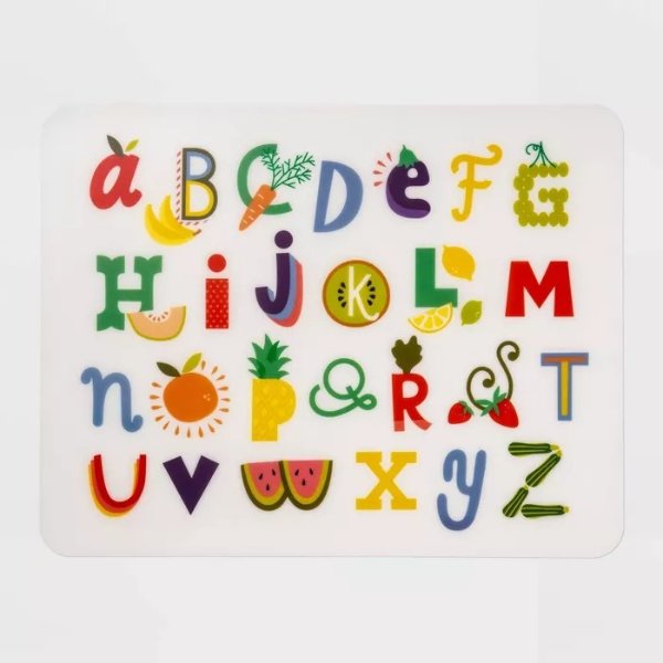18" x 14" 字母图案 塑料餐垫