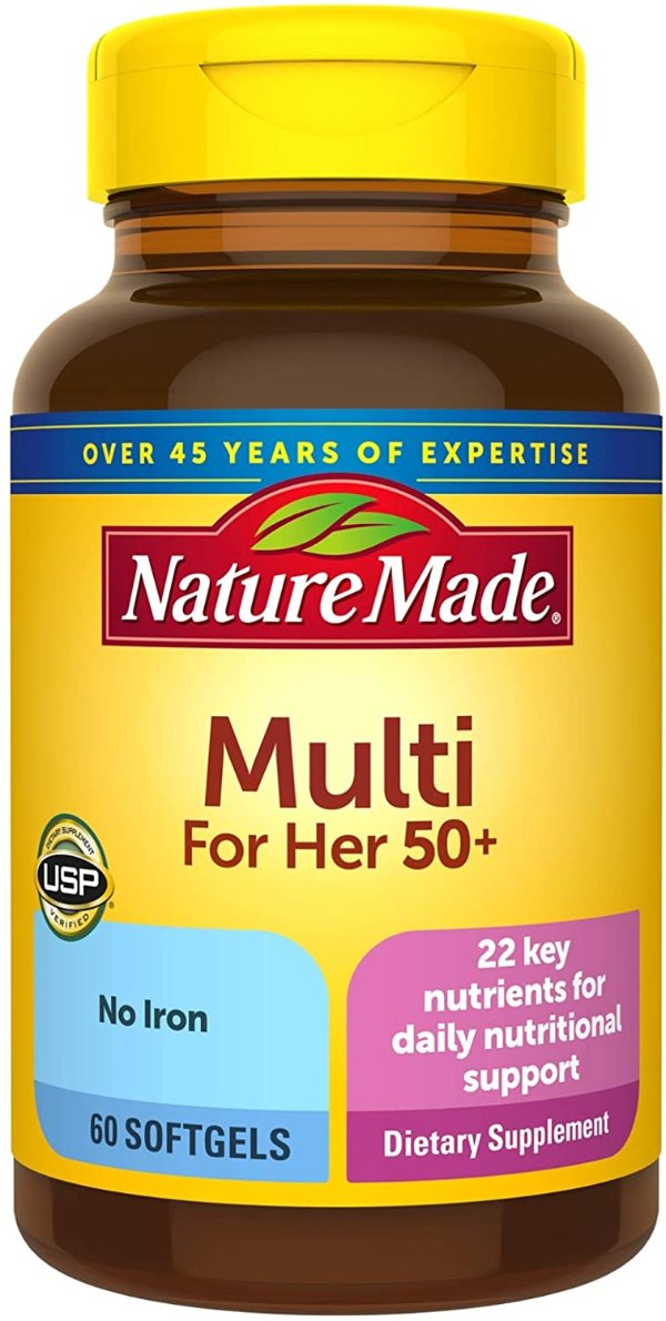 Women's Multivitamin 50+ Softgels, 60 Count for Daily Nutritional Support (Pack of 3)
