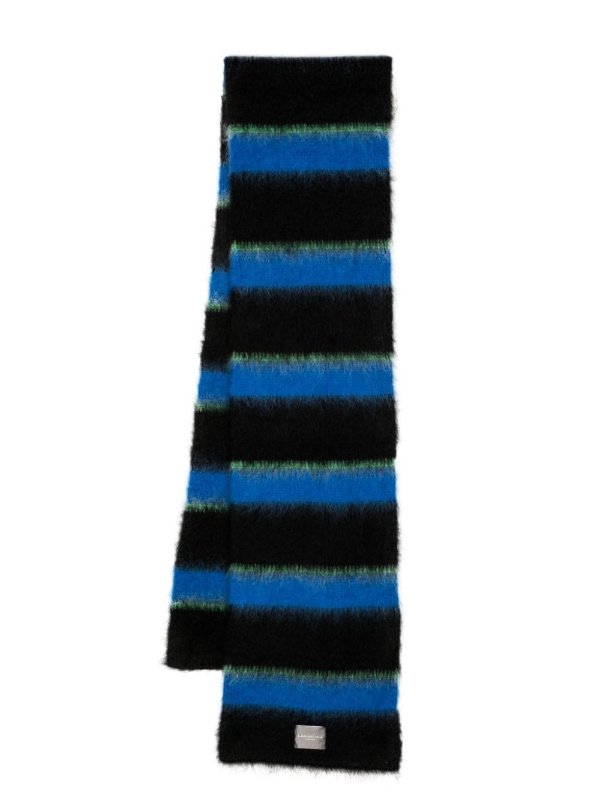 logo-applique brushed scarf