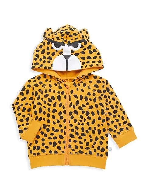 Baby Boy's Cheetah Print Zip Up Hoodie