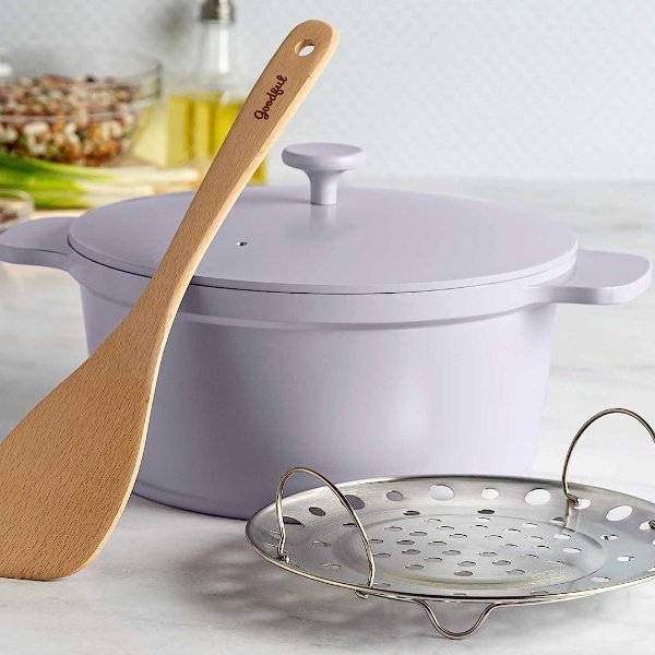 .com Goodful All-In-One Pot, Multilayer Nonstick, High Performance  Cast Dutch Oven With Matching Lid, Roasting Rack And Turner, Made Without  PFOA, Dishwasher Safe Cookware, 4.7-Quart, Lilac Frost 69.99
