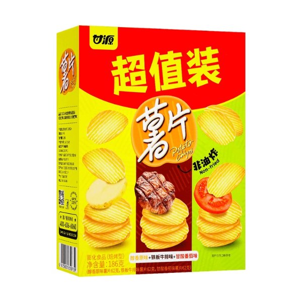 KAM YUEN Baked Potato Chips Variety Pack 6.56 oz