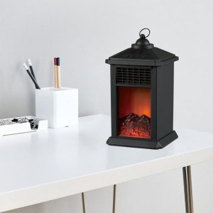 Wewarm 12.6-inch Tall Electric Ceramic Desktop Lantern Fireplace