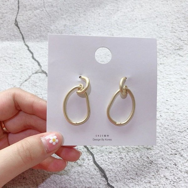US $2.39 20% OFF|MENGJIQIAO 2019 Punk Simple Design Matte Metal Hoop Earrings For Women Statement Jewelry Irregular Circle Brincos Jewelry|Hoop Earrings| | - AliExpress