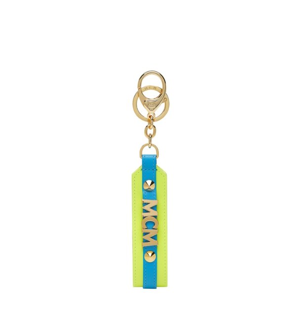 MCM Letter Key Ring in Leather