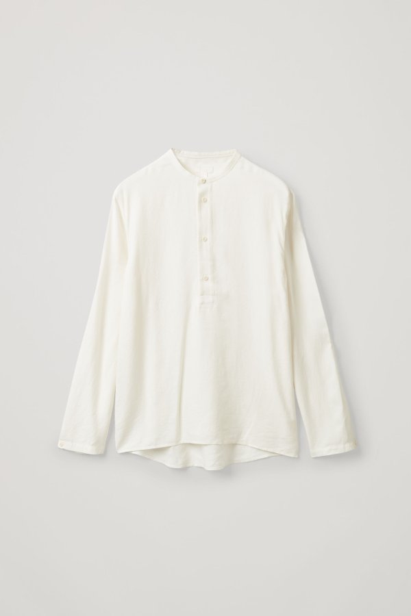 RELAXED SHIRT WITH DIPPED HEM
