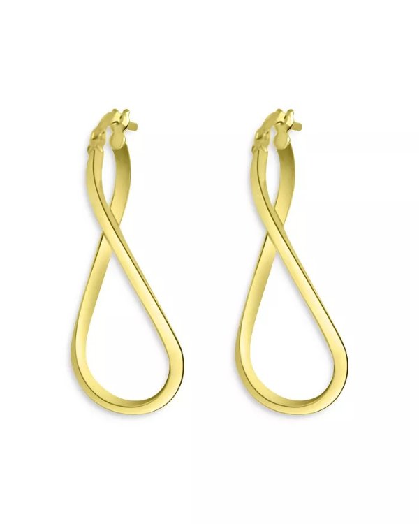Oval Twisted Hoop Earrings in 14K Yellow Gold - 100% Exclusive